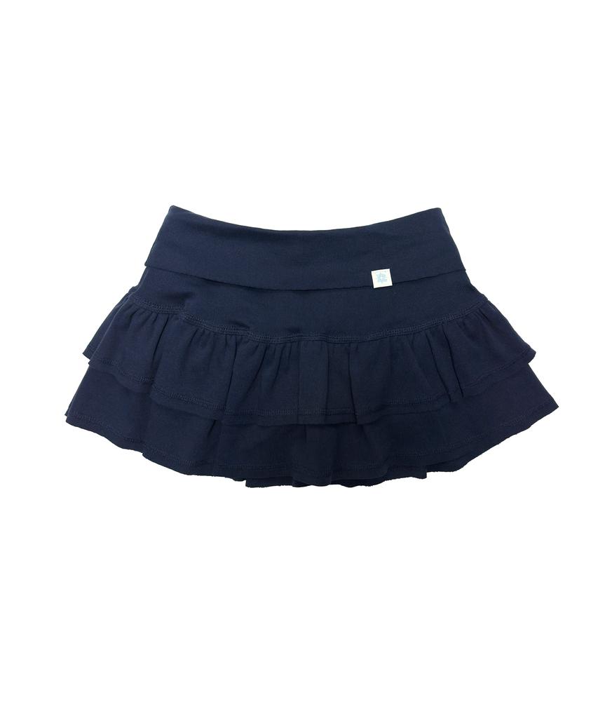 Rustic Levery Rustic Ruffle Mini Skirt [Navy]