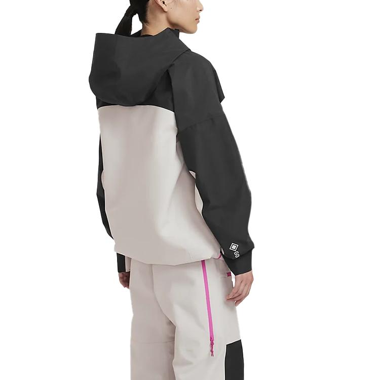 Nike ACG Storm-Fit Adv "Chena Vortex" Gore-Tex 2L Windproof Waterproof Loose Ski Jacket Unisex Jacket Light-Brown Coal-Black Mountain-White FV8892-104