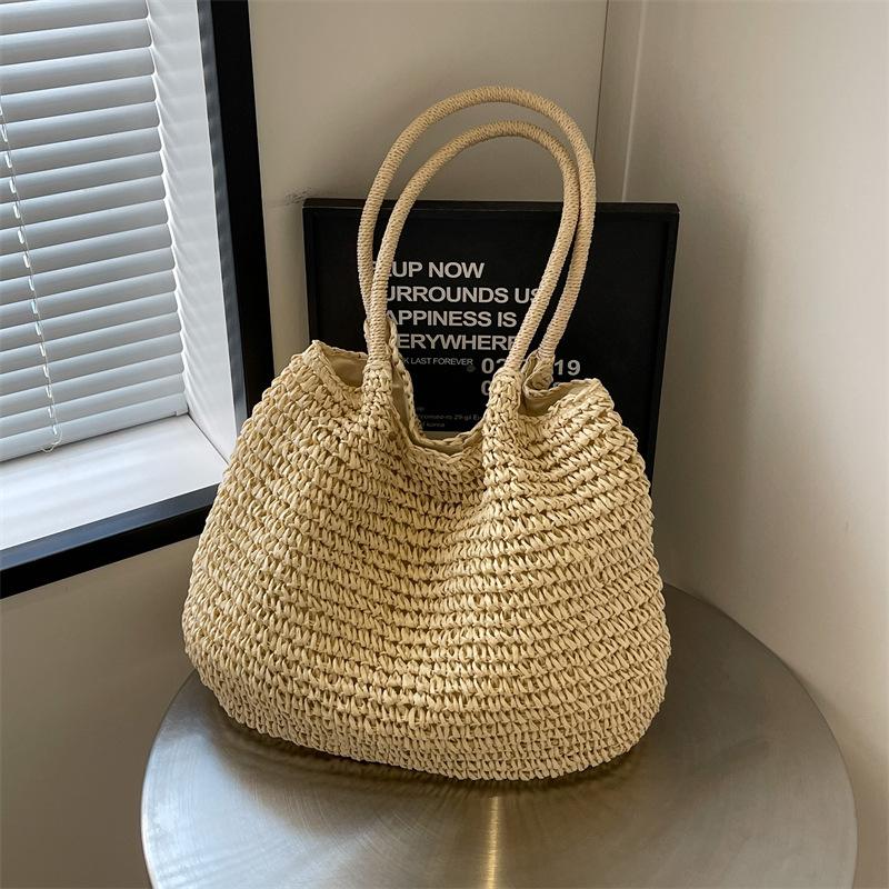 

Сумка ручной работы женская новая сумка через плечо большая вместимость сумка-тоут пляжный отдых соломенная сумка