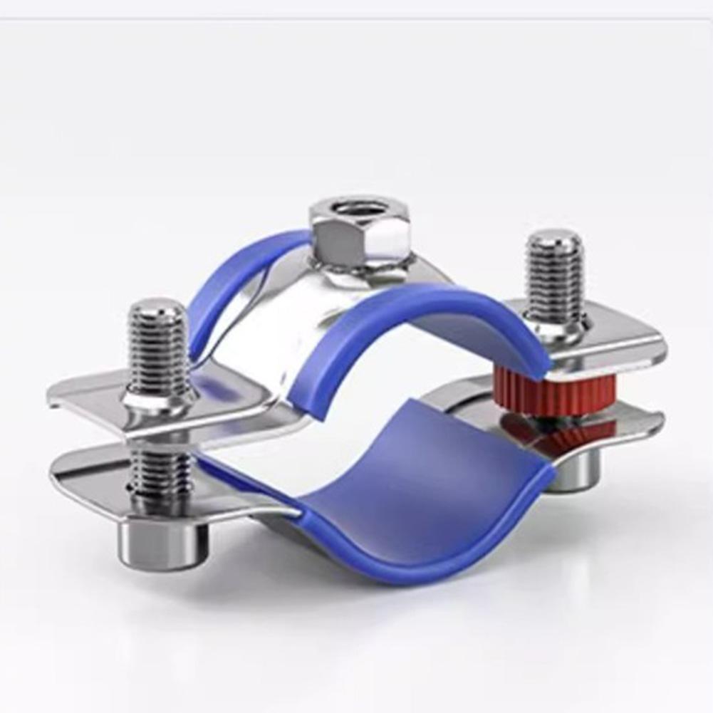 2PC Adjustable Fixing Pipe Clamp Kit for Office Chair 2528mm with Wrench 304 Stainless Steel Anti Sinking Device