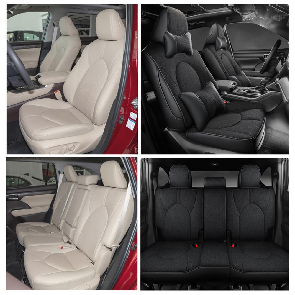Original Model Design Car Seat Cover For Toyota Highlander 2020 -2026 Second Row 40/60 Split Protector Seat Cushion-5 Seats