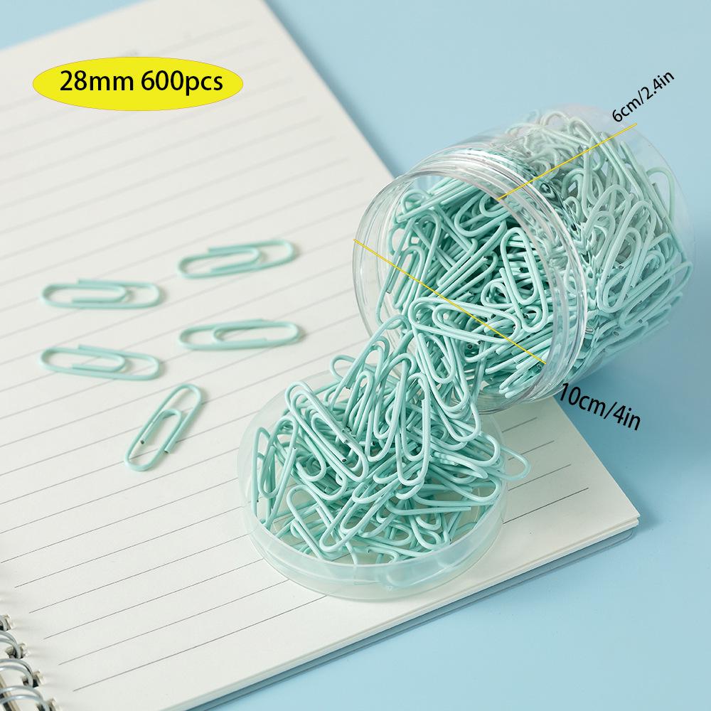Colorful Large Paperclips & Binder Clips: Nickel-Plated Silver Office Stationery for Bookmarks and Test Papers.