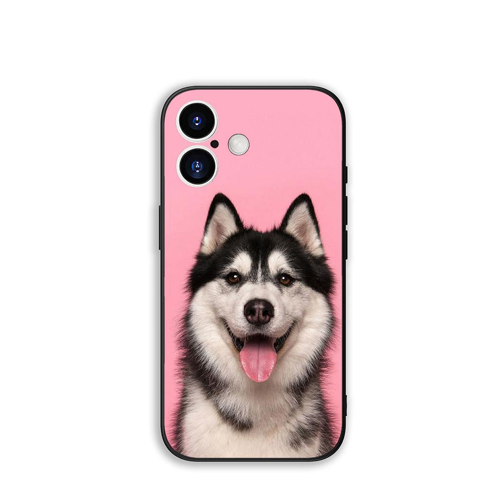 Phone Cover Lovely Husky Dog Funny Casing for Apple iPhone 16 15 14 Plus 13 12 Mini 17 Pro Max + ProMax 16E Air 15+ Case