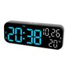 Digital Clock Dual Display Voice Control 3 Adjustable Brightness Date Temp Display Countdown LED Electronic Alarm Clock