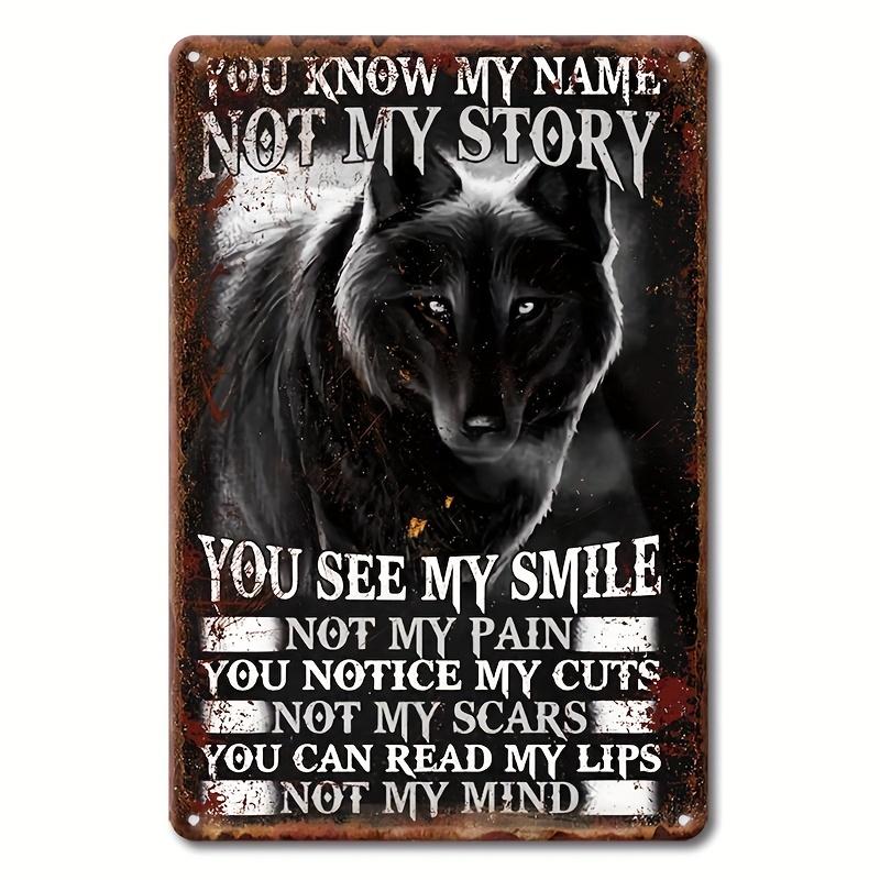 1pc, Vintage Metal Tin Sign, Animal Wolf Funny Art Poster, Bedroom Decoration, Cafe Signs, Bar Decor, Club Signs, Living Room