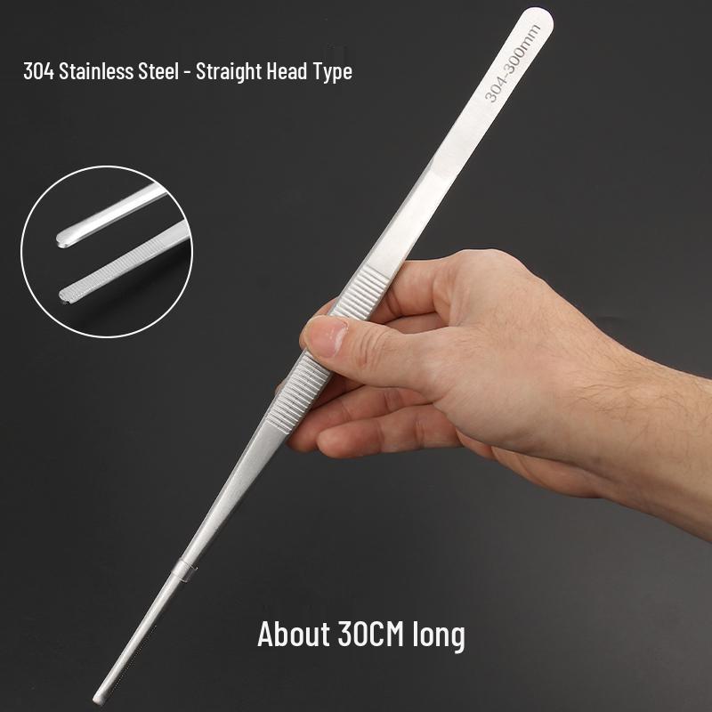 Extra Long Stainless Steel Tweezers for Aquatic Plants and Turtle Feeding