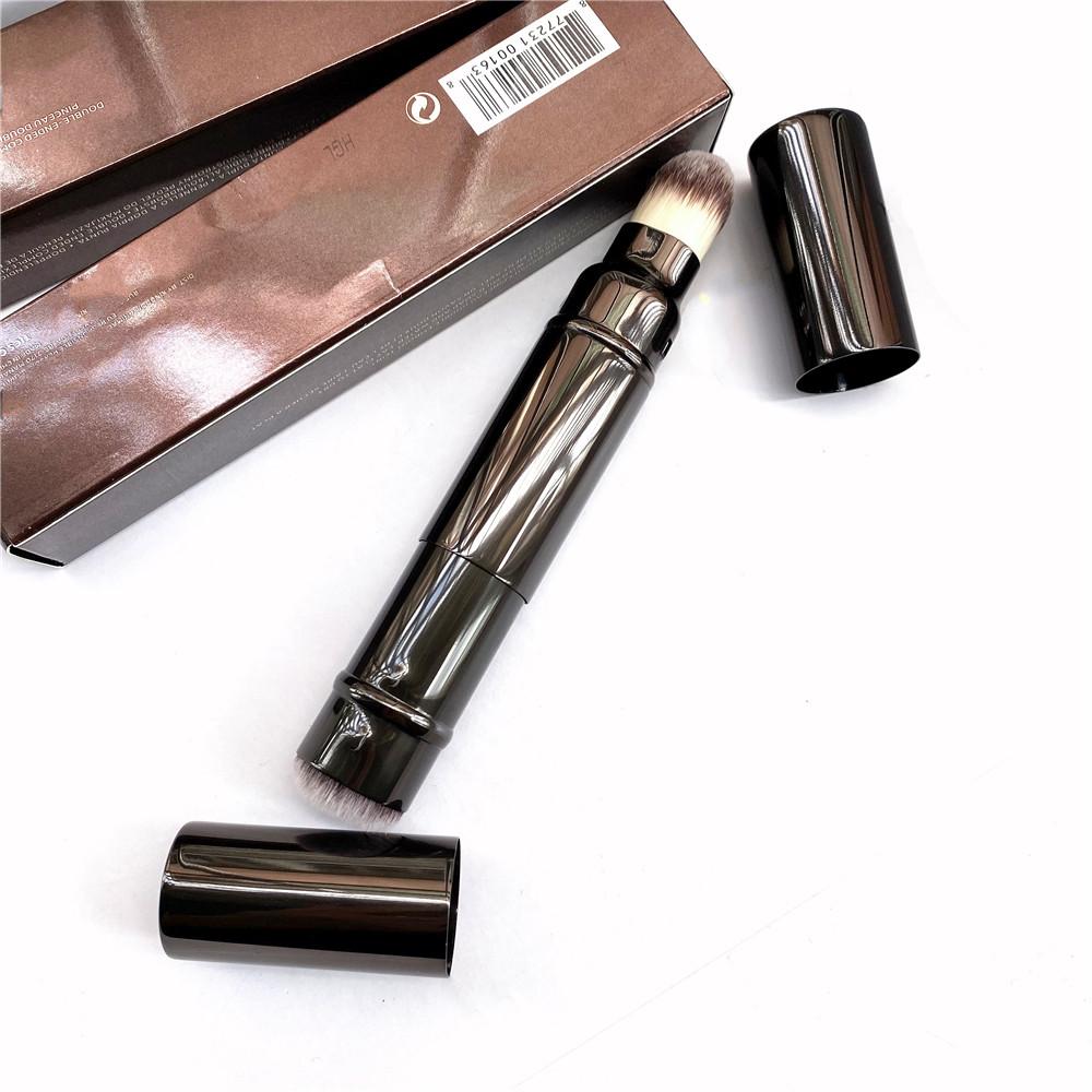 Einziehbarer doppelseitiger Teint-Make-up-Pinsel Tragbarer Puder-Rouge-Foundation-Concealer-Kosmetikpinsel Werkzeuge