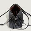 Large Woven Tote Bag Women Soft PU Shoulder With Zip Multi-Compartment Organizer Urban Chic Style