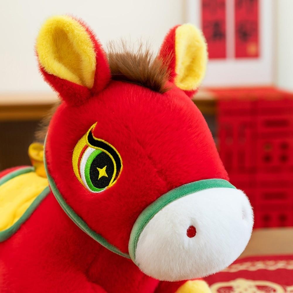 Good Luck Stuffed Horse Toy Cute Zodiac Pony Figurine Horse Plush Doll  Festive Decor