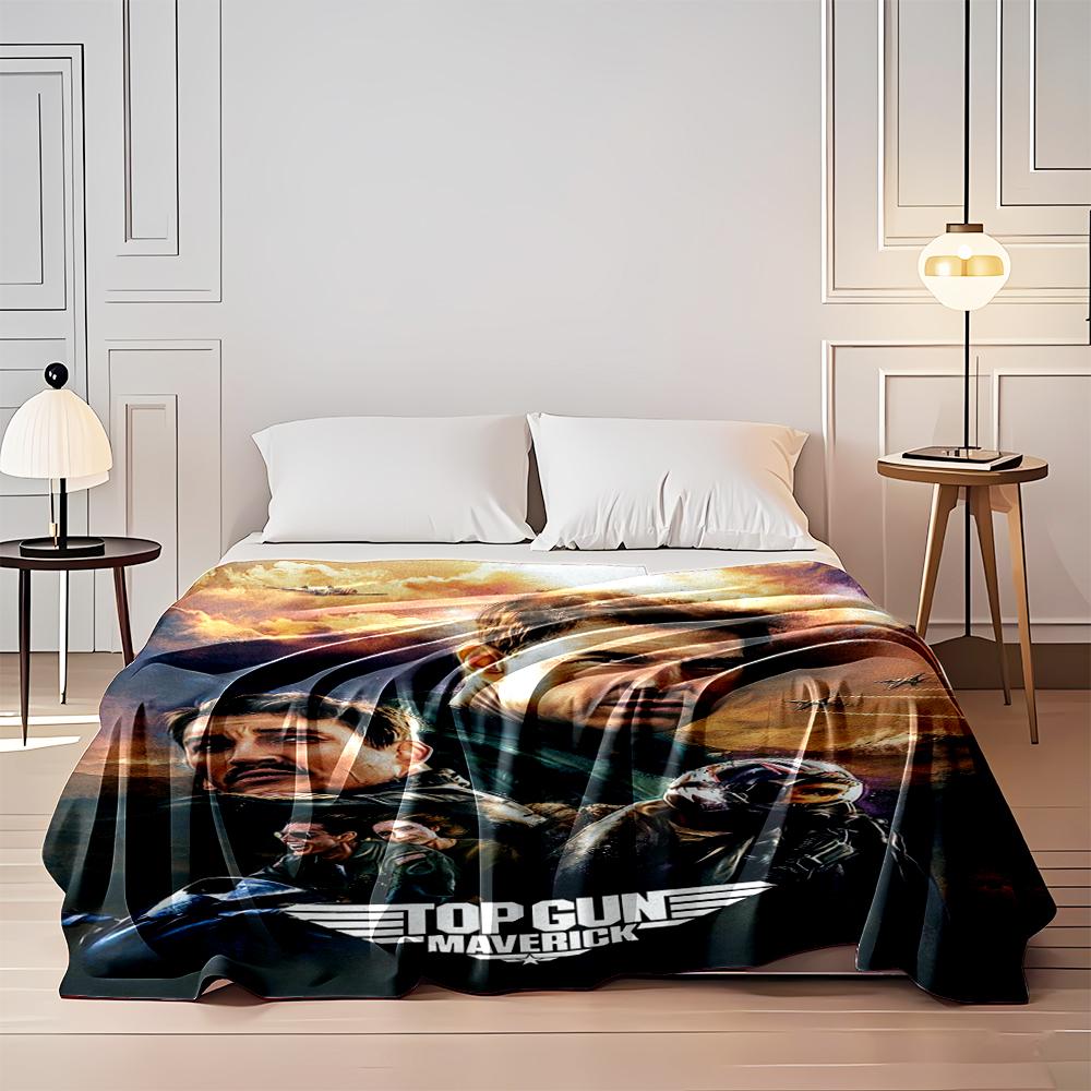 Top Gun Maverick Movie Art Blanket Flannel Blanket for Bedroom, Living Room, Sofa, and Nap Sofas