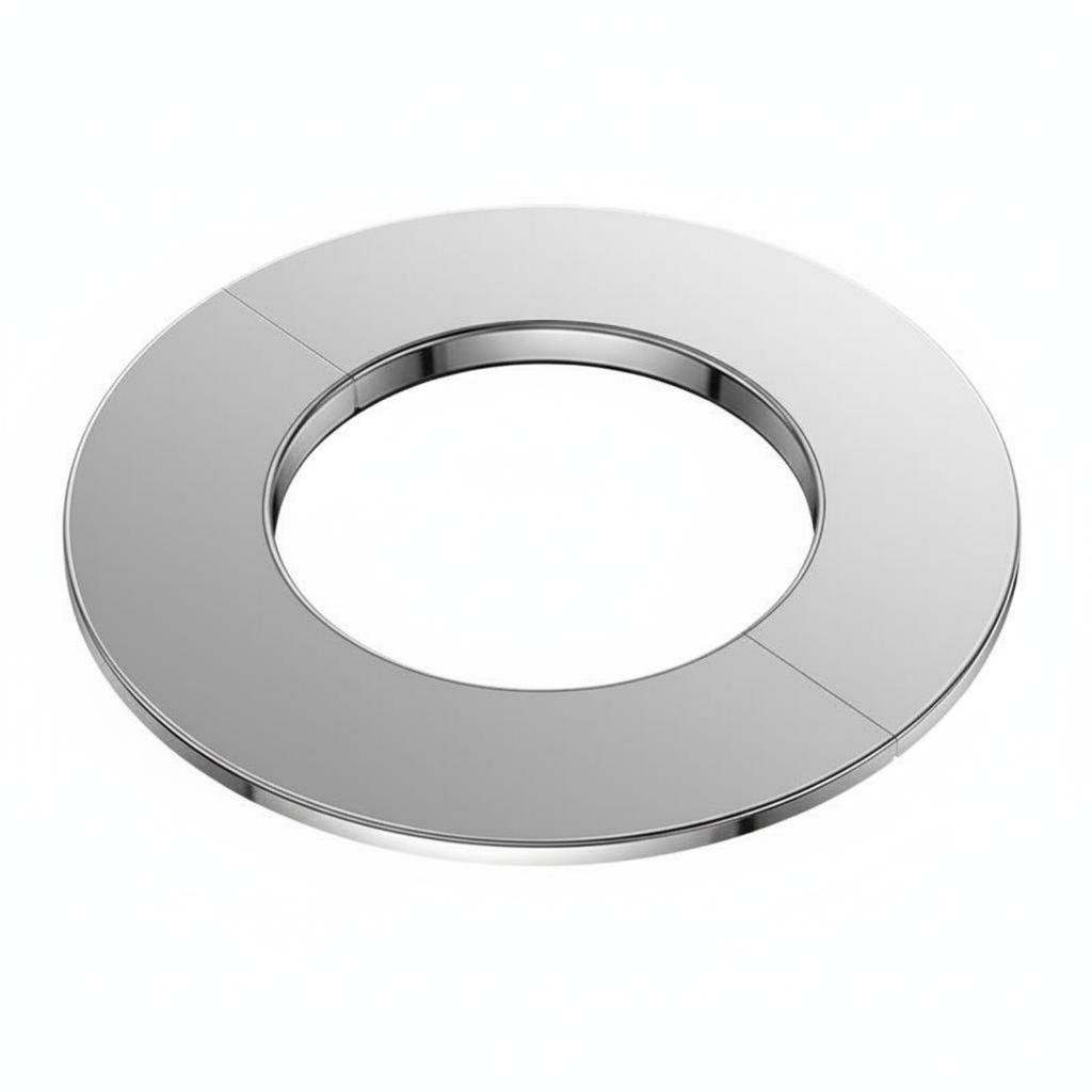 Split Escutcheon Plate Easy Installation Stainless Steel Escutcheon Plate Peel-and-Stick Pipe Collar Long-Lasting for Kitchen