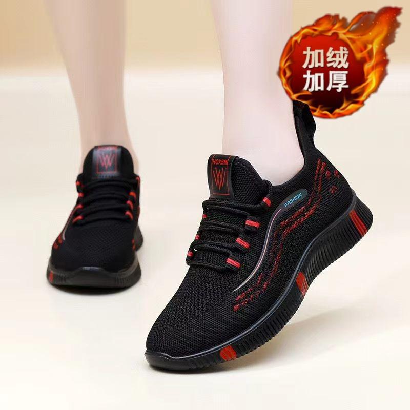 

Весна 2024 новая летящая тканая женская обувь для ходьбы легкая спортивная обувь на мягкой подошве универсальная повседневная обувь дышащая обувь для мамы 40