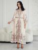 SW2101 Nahöstliches Stehkragen Retro Bedrucktes Muslimisches Abaya Kleid