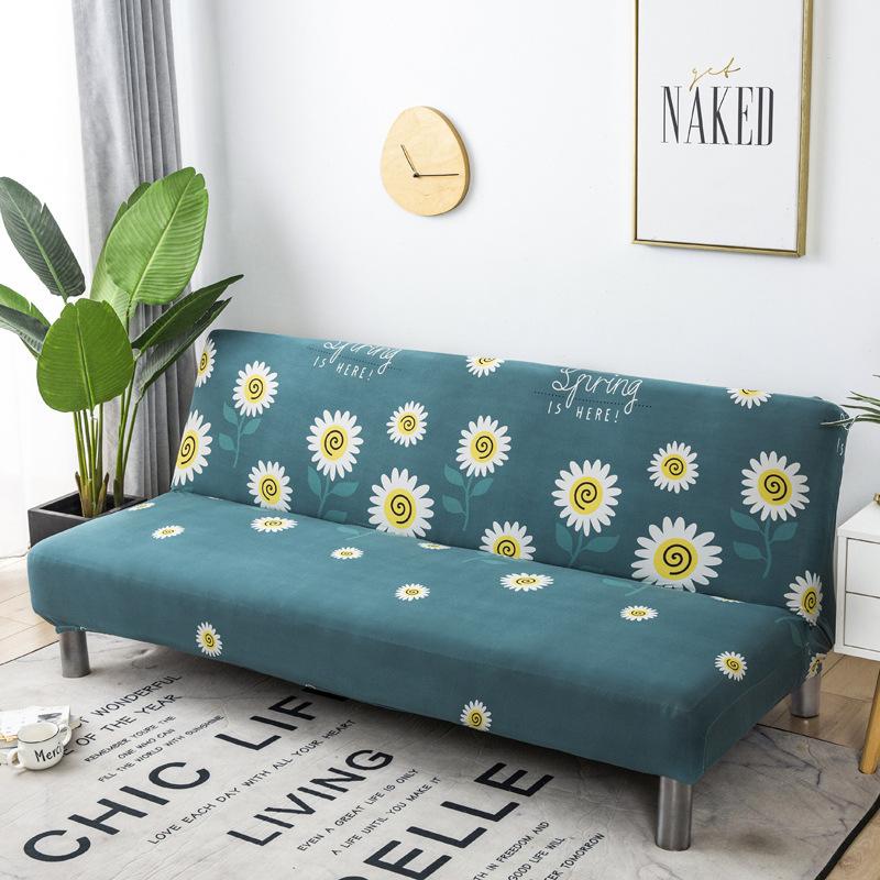 Husă de saltea pentru canapea fără brațe Husă universală pliabilă pentru canapea cu dublă utilizare Husă total cuprinzătoare pentru toate cele patru sezoane, rezistentă la praf