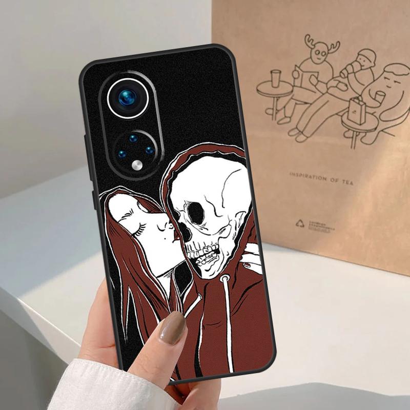 Skeleton Skull Kiss Case For Honor Magic 7 Lite 5 6 8 Pro Cover For Honor 400 200 90 70 50 X8a X8b X9a X9b X9c