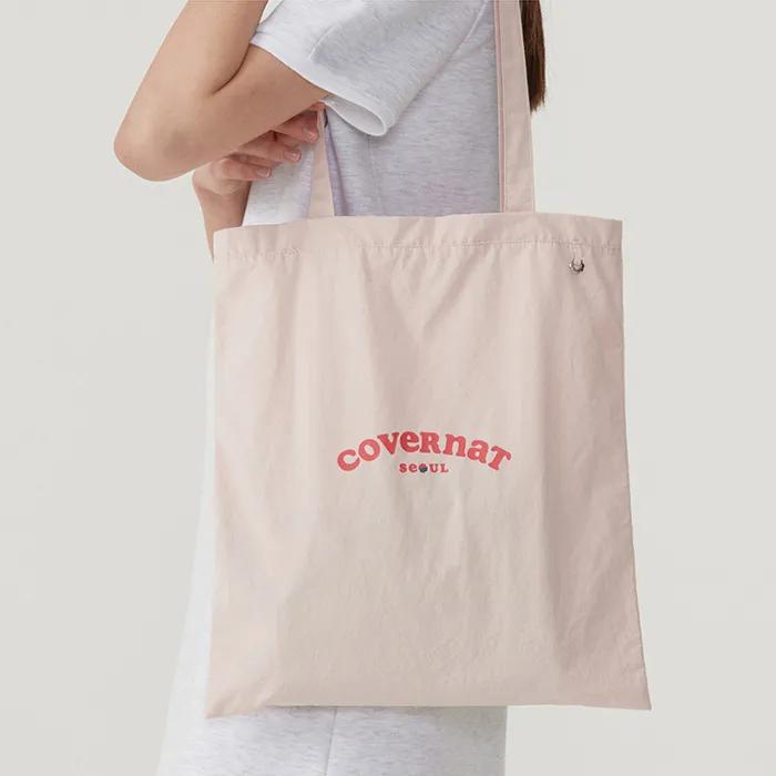Clover Heart Cooper Logo Seoul Eco Bag Light Pink