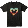 Retro Heart Lhasa Apso Dog Breed Silhouette Dog Owner Love T-Shirt