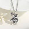 New Retro Skull and Snake Necklace Chain Gothic Punk Halloween Ornament Pendant