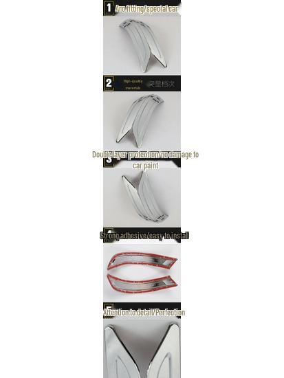 13 Santana Rear Fog Light Decoration - Electroplated Tailgate Bright Cover