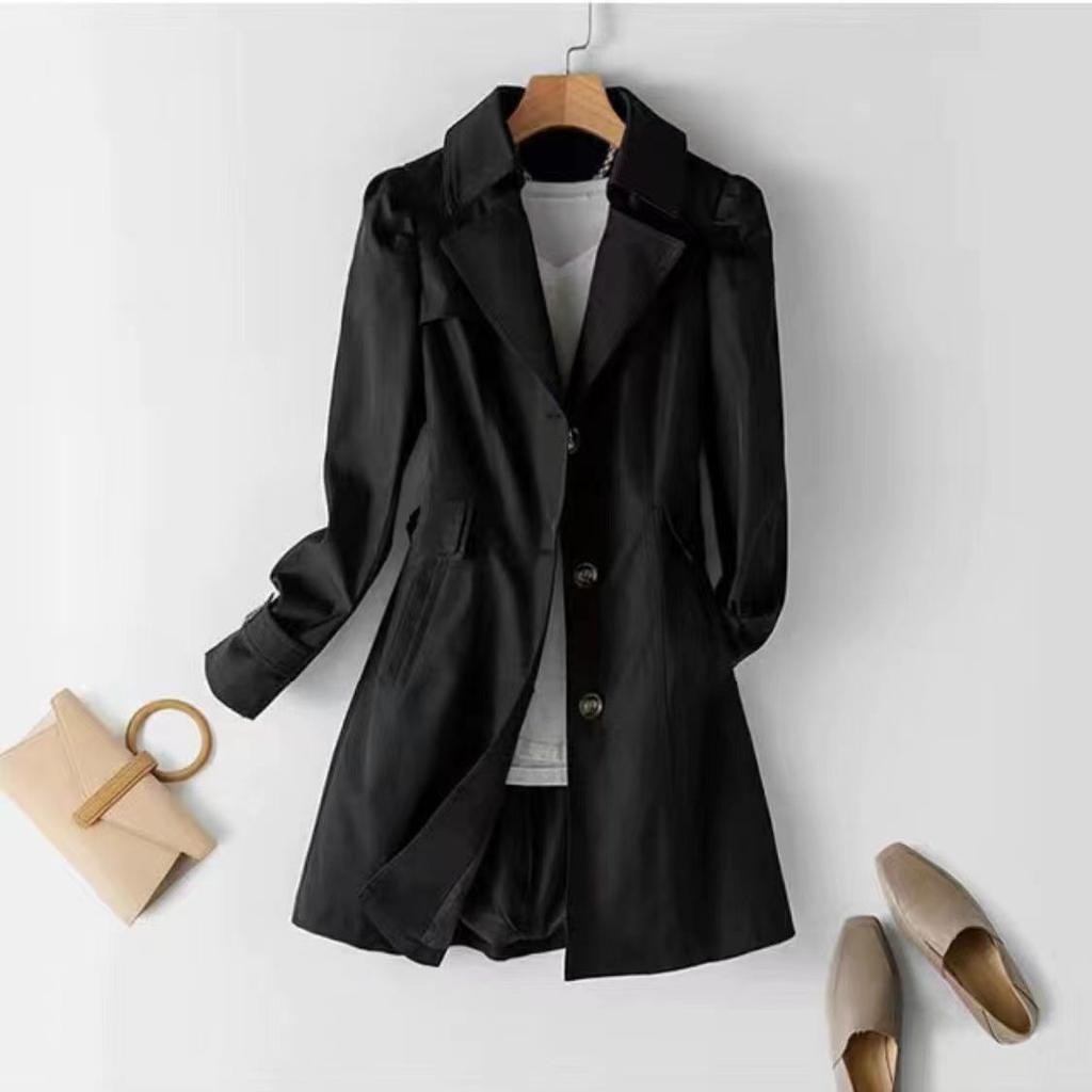 Spring Autumn Trench Coat Women Korean Double Breasted Mid-Long Female Trench Coat Overcoat Windbreaker Ladies Outerwear