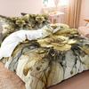 Purple Marble Gilt Series Down Quilt Set Bedding Digital Printing Three-Piece Set
