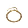 European and American wide-style fashion titanium steel woven bracelet, niche minimalist design, versatile accessory factory