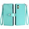 Zipper Pocket Wallet Flip Leather Phone Case for Samsung Galaxy A07 A06 5G 4G A05 A04e A04 Multi Card Slots Kickstand Cover Wrist Strap