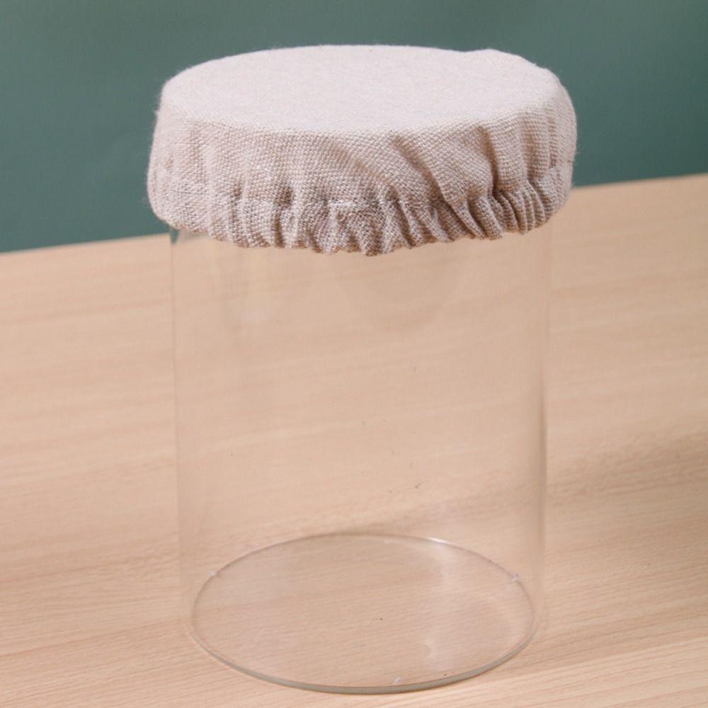 5 PCS Fit Jars Mouth 2.5-4 Inch Fermentation Cheese Fabric Lids Yeast Jar Cloth Caps Jars
