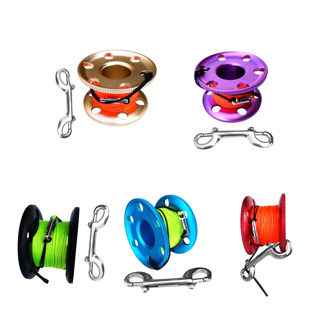 Finger Reel + Double-ended Carabine + 50M for Diving Snorkeling