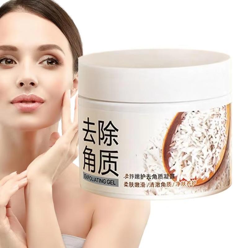Rice Scrub for Face Skin Lightening Body Scrub Body Exfoliation Gel Moisturizing Face Scrub Brightening Gentle Rice Formula