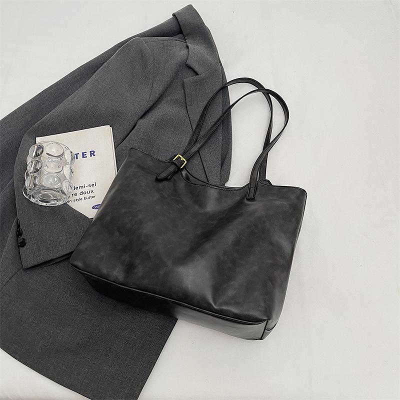 

Простая повседневная сумка большой вместимости, женская модная универсальная сумка-тоут, сумочка, сумка через плечо, чувство моды