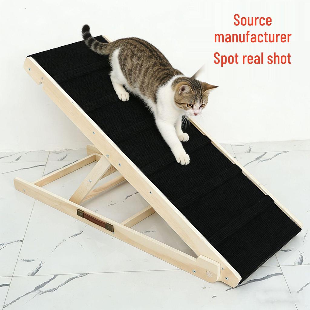 Adjustable Solid Wood Pet Climbing Ladder for Dogs