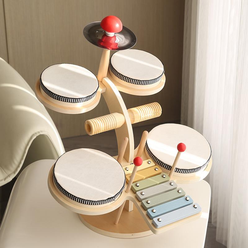 Baby Montessori Educational Toys Wooden Xylophone Drum Aeolian Bells Percussion Musical Instruments Kids Birthday Christmas Present