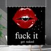Shower Curtain Waterproof And Mildew-Proof Digital Printing English Alphabet Shower Curtain Bathroom Shower Cloth Partition Curtain Free Of Punching