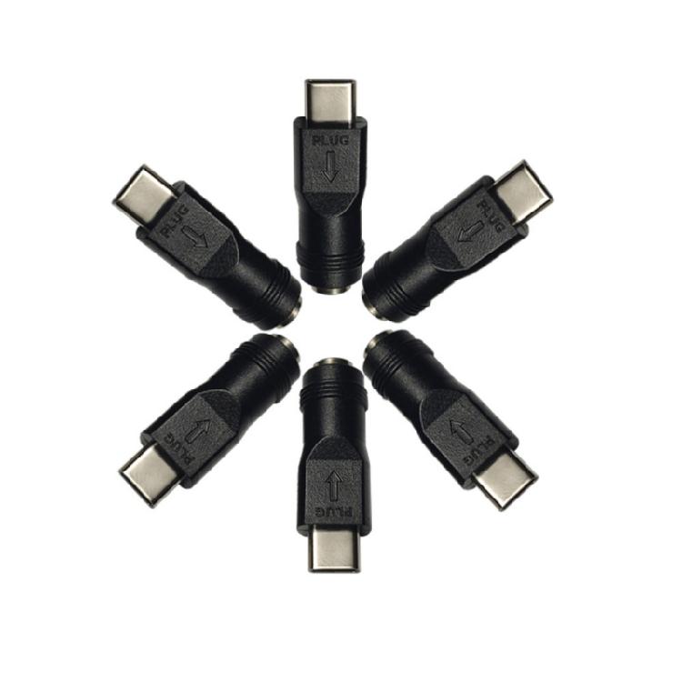 Type C Male To DC5.5x2.1mm Female Adapter For Reliable Power Transfer Supports High Current and Voltages Transmission