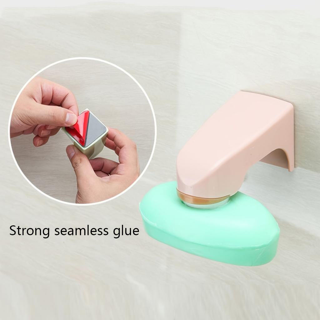 Magnetic Soap Rack - 1pc Wall Mounted Soap Holder - Drain Soap Storage Rack, Bathroom Accessories