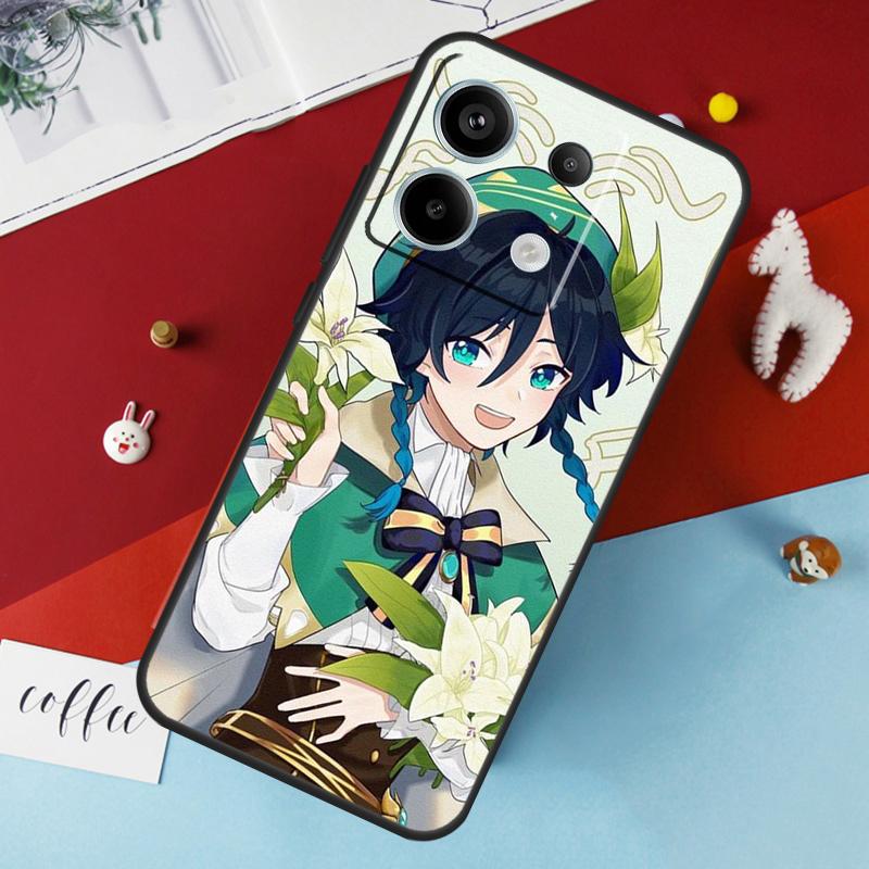 Genshin Impact Venti Case For Xiaomi Redmi 12 13C 12C 10C 9C Redmi Note 13 9 10 11 12 Pro 9S 10S 11S 12S Cover