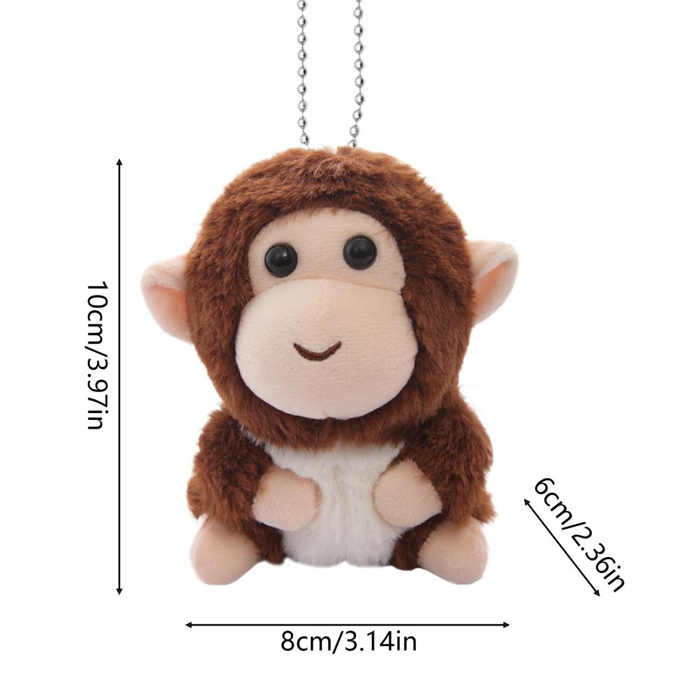 

Милый Плюшевый Брелок-Обезьянка Мультяшное Плюшевое Животное Брелок-Подвеска для Детей Подарок на День Рождения Сумки Рюкзаки Украшения