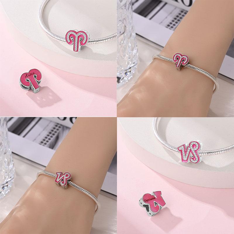Copper Metal 12 Constellation Bead Components Charm Bead Component Compatible With Authentic Original Bracelet High Quality Fine Jewelry Designed For