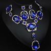 Elegant Crystal Gemstones Necklace And Earrings Set Sparkling Jewelry Set For Formal Occasions Featuring Vintage Designs