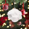 2/3Pcs White Christmas Ball Ornaments Glitter Flower Foam Ball Decoration Xmas Tree Hanging Pendant for Holiday Party Wedding Home Decor