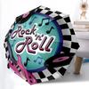 1PC Rock n' Roll Umbrella Portable Folding Umbrella Iron Frame Hole Bone Structure Outdoor Home Umbrella A16