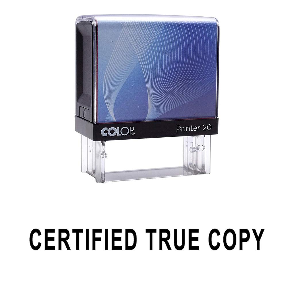 CERTIFIED TRUE COPY Self Inking Rubber Stamp Custom Colop Office Stationary P20 Mini