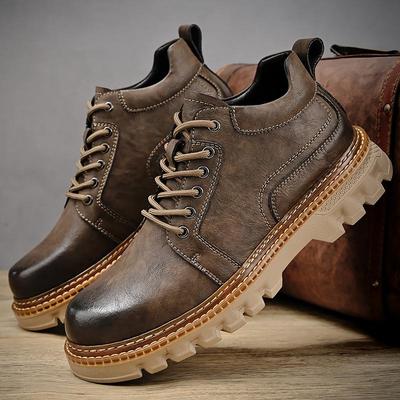 Chaussures décontractées ultra-légères en cuir véritable pour hommes, style rétro, grande taille, faites à la main, bottines montantes pour hommes