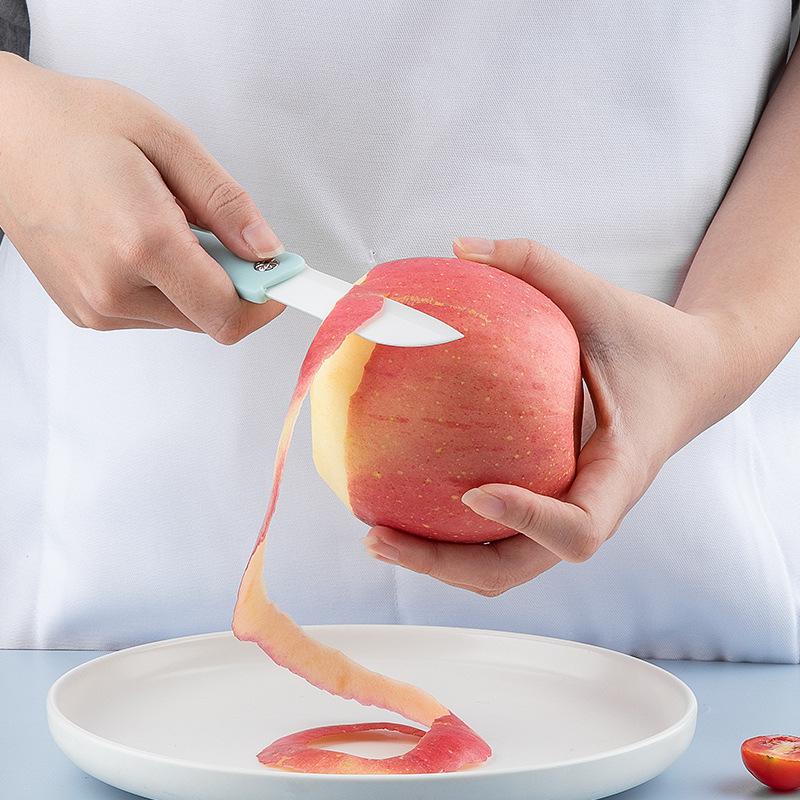 Portable Mini Pocket Knife Ceramic Peeling Fruit Knife Portable Dormitory Portable Slicing Knife Kitchen Accessorie
