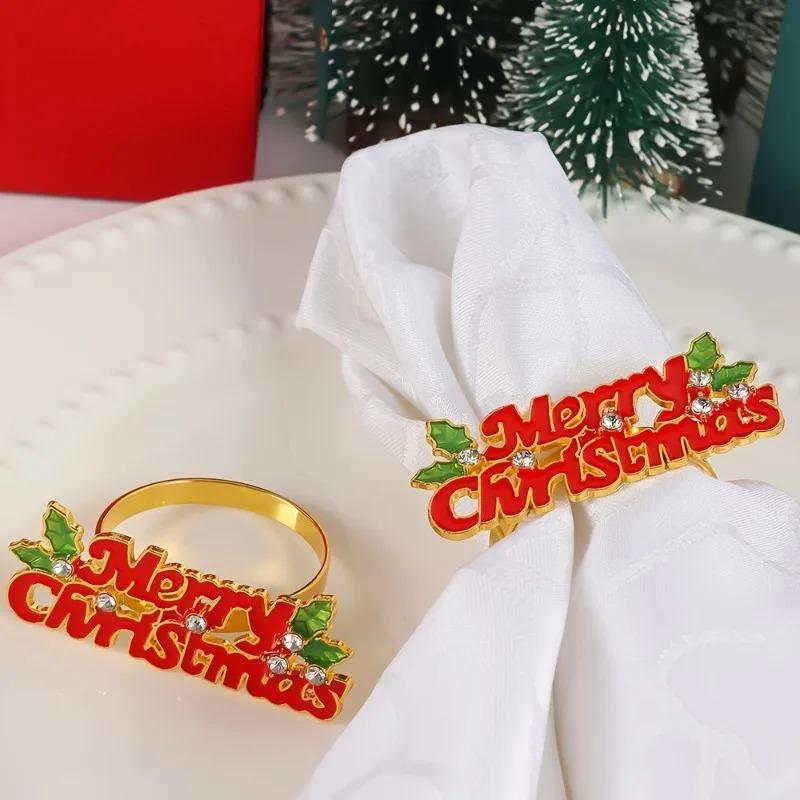1-40PCS Christmas Restaurant Table Decor Durable Metal Holiday Accessories with Merry Christmas Design for Home Christmas Decor