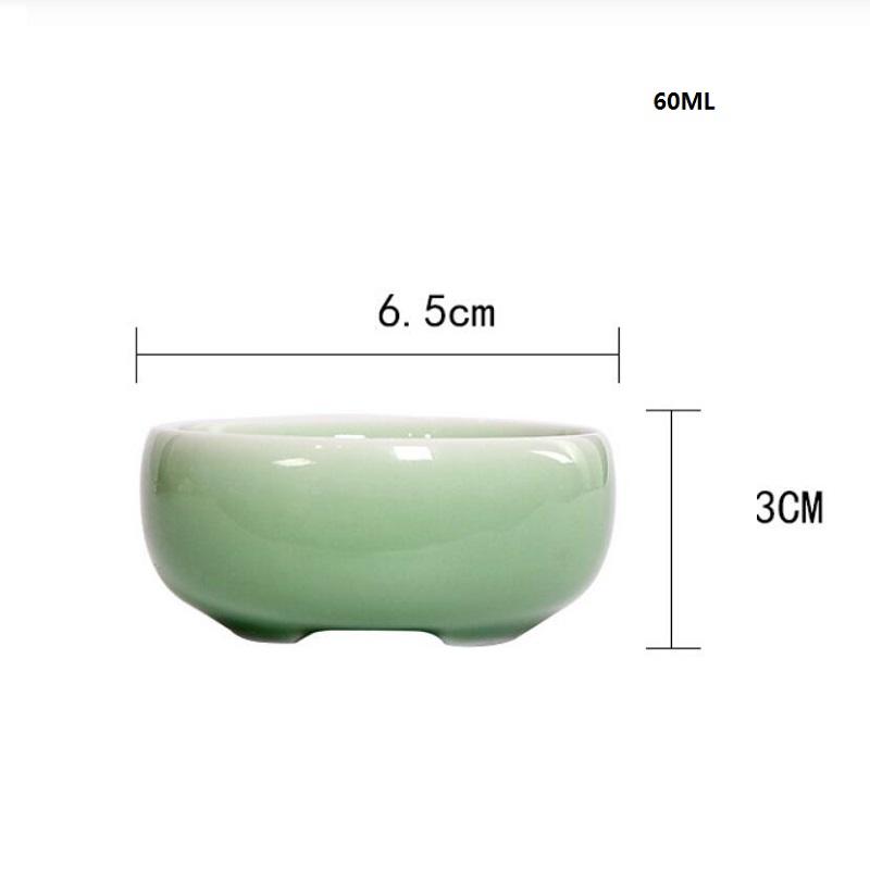 60ml Crackle Golden Fish Celadon Porcelain Teacups Delicate Longquan Tea Cup Bowl Kungfu Serviceable Chinese Tea Cup Tea Making