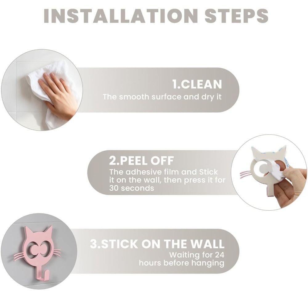 Removable Wall Hooks Self Adhesive Wall Organizer Portable Towel Hooks Bathrooms