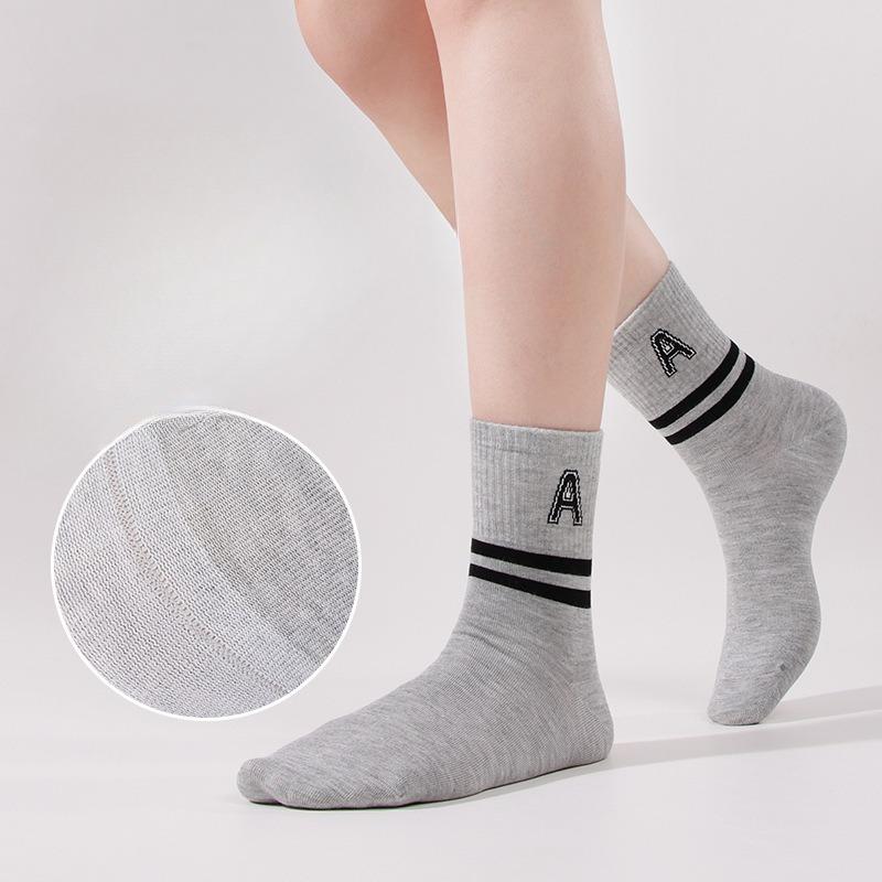 Men's Autumn and Winter Mid-calf Socks, Men's Trendy Letter Sports Socks, Mulberry Silk Socks, Long Socks
