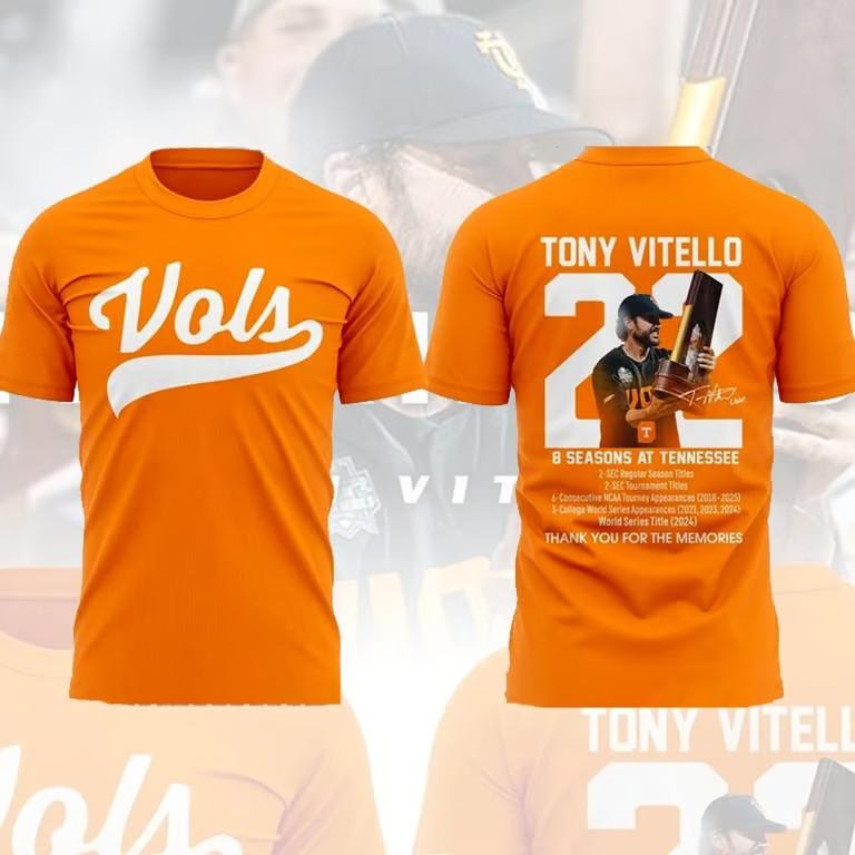 HOT T. Vols Coach V. 2025 Player Name & Number Fan Gift Unisex T-Shirt S